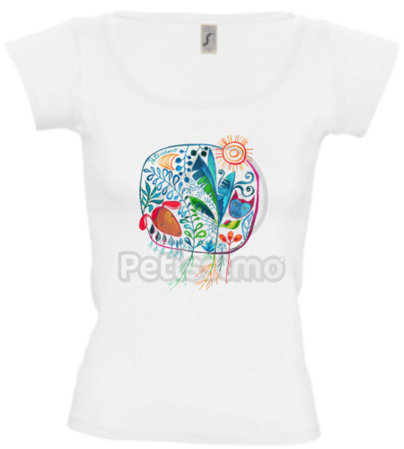 Petissimo "Jungle" női póló - fehér  XS-S 
