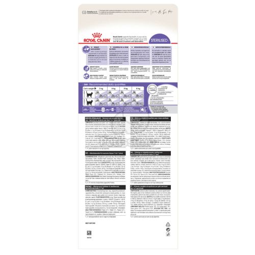 Royal Canin Sterilised - ivartalanított felnőtt macska száraz táp  4 kg