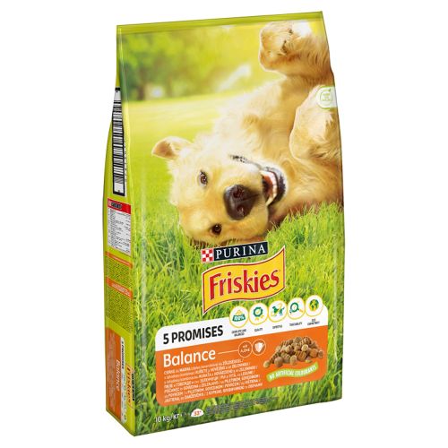 Friskies száraz kutyaeledel - Balance csirke és marha zöldséggel  10 kg