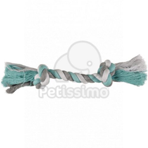 Flamingo Jim Playing Rope - rágókötél 2 csomóval, menta  40 cm