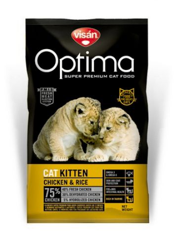 Visán Optimanova Cat Kitten Chicken & Rice  400 g