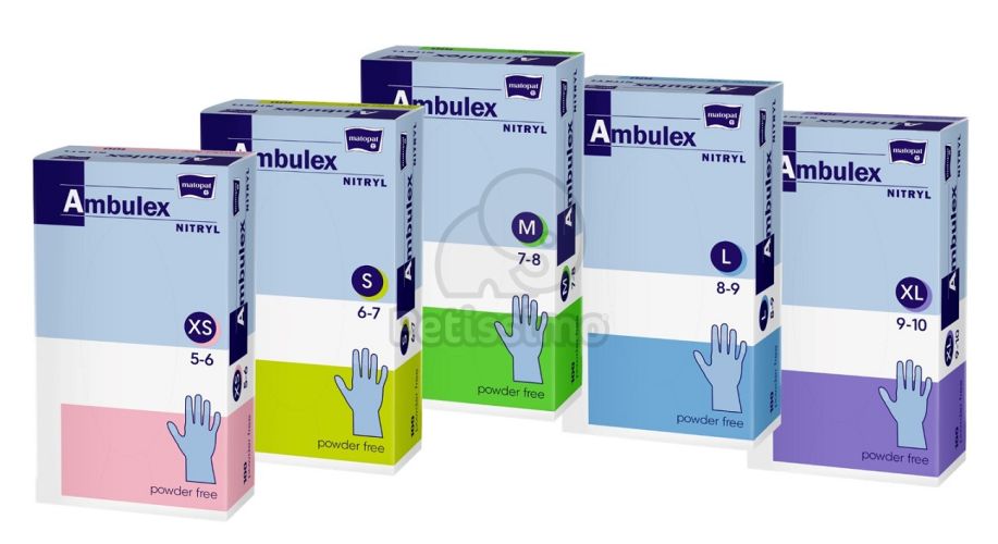 Ambulex nitril kesztyű 100 db - lila 100 x  L 