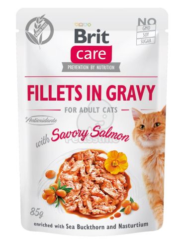 Brit Care Cat Fillets in Gravy - Salmon  85 g