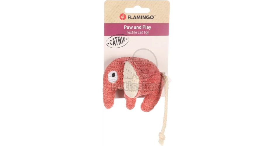 Flamingo Blaro elefánt macskajáték  Piros - 8.5 x 5 x 7 cm