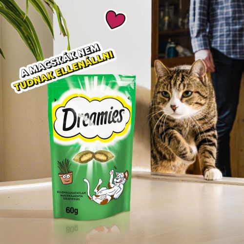 Dreamies jutalomfalat macskagyökér ízesítésben macskák részére 60 g  60 g