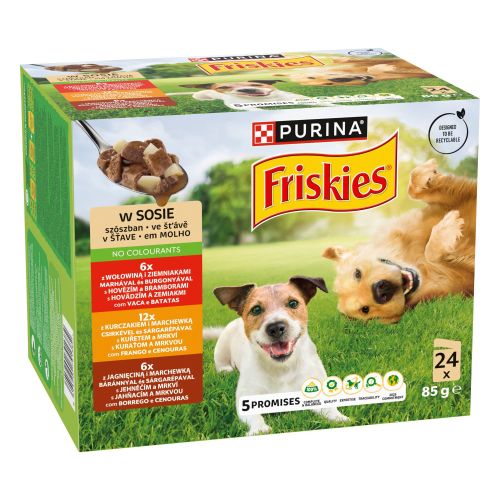 Friskies szószos válogatás nedves kutyaeledel 24 x  85 g