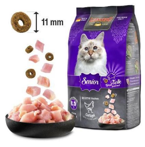 Leonardo Senior baromfihússal száraz táp idősebb macskáknak  1.8 kg