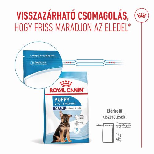 Royal Canin Maxi Puppy - nagytestű kölyök kutya száraz táp  3 kg