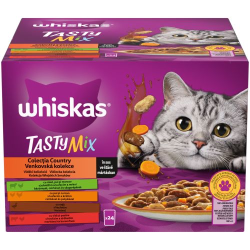 Whiskas alutasak Tasty Mix Country válogatás macskák részére 24 x  85 g