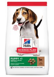 Hill's Science Plan Puppy Medium száraz kutyatáp, bárány és rizs  14 kg