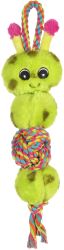 Flamingo játék hernyó kötélen - zöld  40 cm