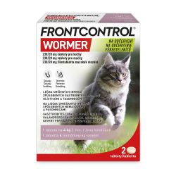 Frontcontrol Wormer féregtelenítő tabletta macskák számára 2 x  1 tabletta
