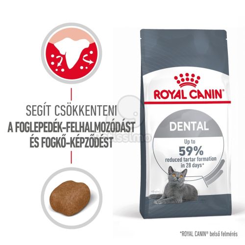 Royal Canin Dental Care - száraz táp felnőtt macskák részére a fogkőképződés csökkentéséért  8 kg