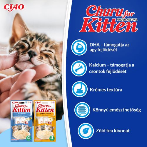 Inaba Cat Churu kölyök - Csirke 4 x  14 g